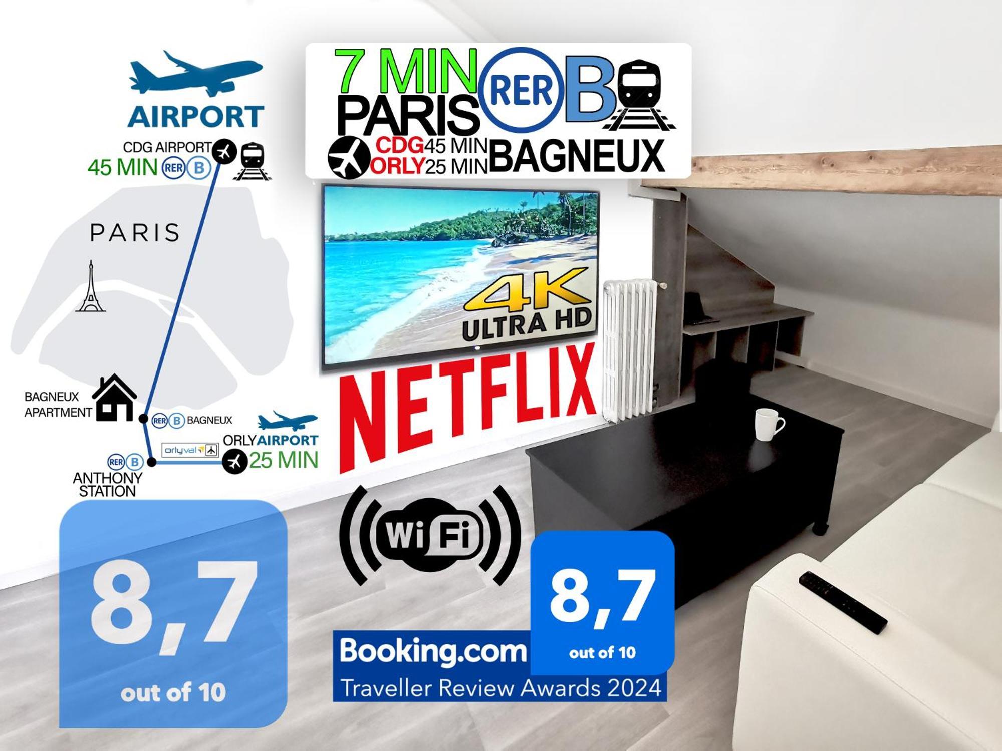 Bagneux Paris Confort Netflix Rer B Zewnętrze zdjęcie